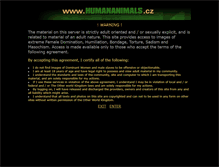 Tablet Screenshot of humananimals.cz